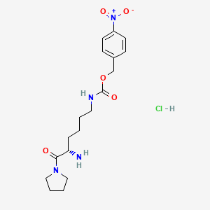 molecular formula C18H27ClN4O5 B14051272 H-Lys{Z(4-NO2)}-pyrrolidide.HCl 