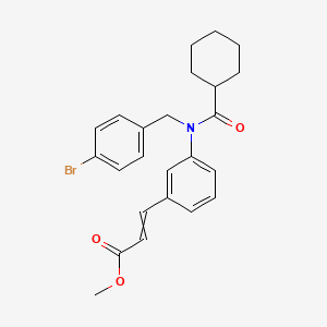 (E)-methyl 3-(3-(N-(4-bromobenzyl)cyclohexanecarboxamido)phenyl)acrylate