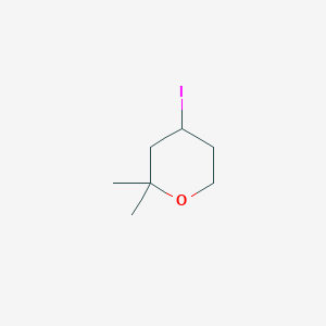 molecular formula C7H13IO B1405159 4-Iodo-2,2-dimethyl-tetrahydro-pyran CAS No. 882687-80-1