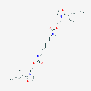 molecular formula C32H62N4O6 B140516 Bis(2-(2-(heptan-3-yl)oxazolidin-3-yl)ethyl) hexane-1,6-diyldicarbamate CAS No. 140921-24-0
