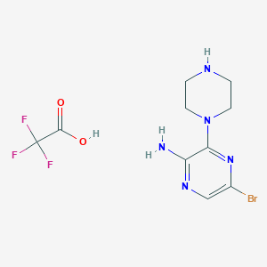 5-Bromo-3-(piperazin-1-yl)pyrazin-2-amine 2,2,2-trifluoroacetate