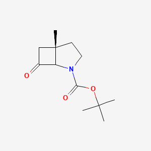 molecular formula C12H19NO3 B14051830 tert-butyl (5S)-5-methyl-7-oxo-2-azabicyclo[3.2.0]heptane-2-carboxylate 