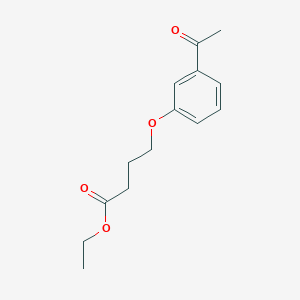 molecular formula C14H18O4 B1405186 Butanoic acid, 4-(3-acetylphenoxy)-, ethyl ester CAS No. 756485-01-5