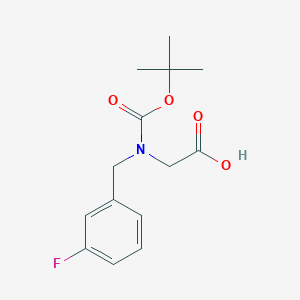 2-[(3-Fluorophenyl)methyl-[(2-methylpropan-2-yl)oxycarbonyl]amino]acetic acid