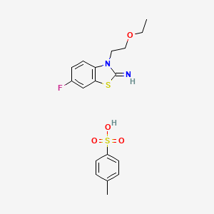 molecular formula C18H21FN2O4S2 B1405188 3-(2-ethoxyethyl)-6-fluorobenzo[d]thiazol-2(3H)-imine 4-methylbenzenesulfonate CAS No. 2034155-65-0