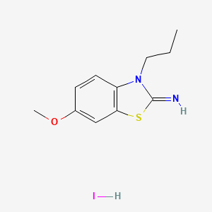 molecular formula C11H15IN2OS B1405190 6-methoxy-3-propylbenzo[d]thiazol-2(3H)-imine hydroiodide CAS No. 2034154-71-5
