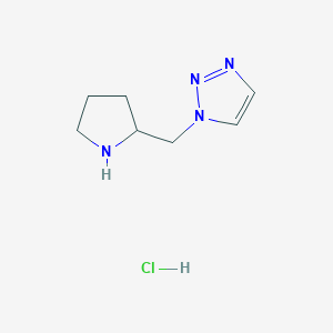 molecular formula C7H13ClN4 B1405192 1-(pyrrolidin-2-ylmethyl)-1H-1,2,3-triazole hydrochloride CAS No. 1779129-54-2