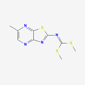 molecular formula C9H10N4S3 B14051952 Dimethyl (6-methylthiazolo[4,5-b]pyrazin-2-yl)carbonimidodithioate 