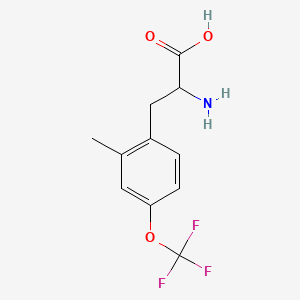 molecular formula C11H12F3NO3 B1405197 2-Methyl-4-(trifluoromethoxy)-DL-phenylalanine CAS No. 1706428-65-0