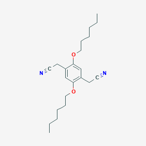 molecular formula C22H32N2O2 B140520 2,5-Bis(hexyloxy)benzene-1,4-diacetonitrile CAS No. 151903-53-6