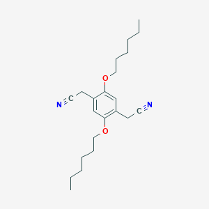 molecular formula C22H32N2O2 B140520 2-[4-(Cyanomethyl)-2,5-dihexoxyphenyl]acetonitrile CAS No. 151903-53-6