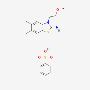 3-(2-methoxyethyl)-5,6-dimethylbenzo[d]thiazol-2(3H)-imine 4-methylbenzenesulfonate