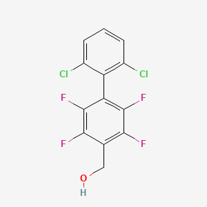 molecular formula C13H6Cl2F4O B14052034 (2',6'-Dichloro-2,3,5,6-tetrafluoro-biphenyl-4-yl)-methanol 