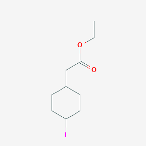 molecular formula C10H17IO2 B1405211 Ethyl 2-(4-iodocyclohexyl)acetate CAS No. 1521255-68-4