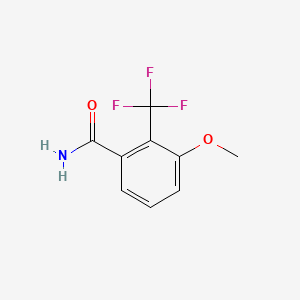 molecular formula C9H8F3NO2 B1405213 3-Methoxy-2-(trifluoromethyl)benzamide CAS No. 1214351-75-3