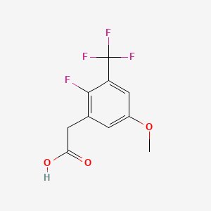 molecular formula C10H8F4O3 B1405215 2-Fluoro-5-methoxy-3-(trifluoromethyl)phenylacetic acid CAS No. 1373920-85-4