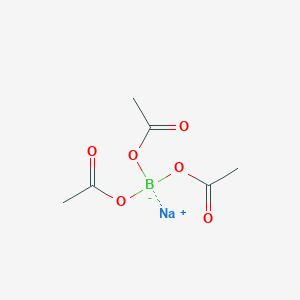 molecular formula C6H10BNaO6 B140522 Borate(1-), tris(acetato-kappaO)hydro-, sodium, (T-4)- CAS No. 56553-60-7