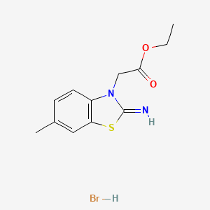 ethyl 2-(2-imino-6-methylbenzo[d]thiazol-3(2H)-yl)acetate hydrobromide
