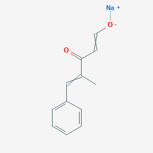 molecular formula C12H11NaO2 B14052205 Sodium 4-methyl-3-oxo-5-phenylpenta-1,4-dien-1-olate 
