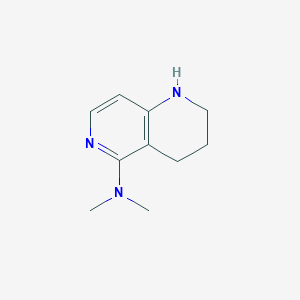 molecular formula C10H15N3 B1405222 N,N-dimethyl-1,2,3,4-tetrahydro-1,6-naphthyridin-5-amine CAS No. 1820673-39-9