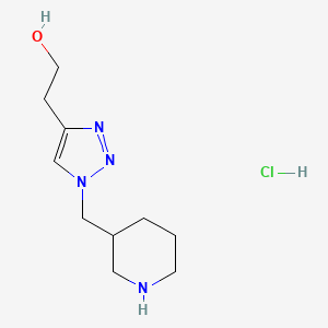 2-[1-(Piperidin-3-ylmethyl)-1H-1,2,3-triazol-4-yl]ethan-1-ol hydrochloride