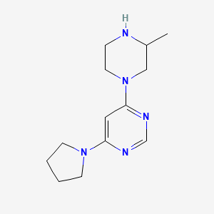 molecular formula C13H21N5 B1405224 4-(3-Methylpiperazin-1-yl)-6-(pyrrolidin-1-yl)pyrimidine CAS No. 1774892-06-6