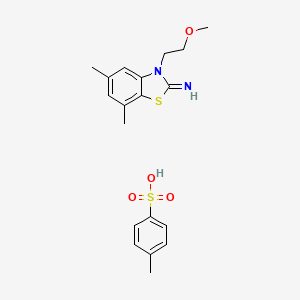 3-(2-methoxyethyl)-5,7-dimethylbenzo[d]thiazol-2(3H)-imine 4-methylbenzenesulfonate
