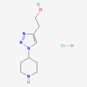 molecular formula C9H17ClN4O B1405240 2-[1-(piperidin-4-yl)-1H-1,2,3-triazol-4-yl]ethan-1-ol hydrochloride CAS No. 1774898-52-0