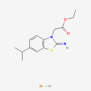 ethyl 2-(2-imino-6-isopropylbenzo[d]thiazol-3(2H)-yl)acetate hydrobromide