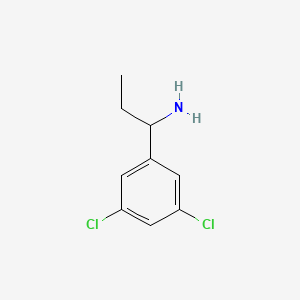 molecular formula C9H11Cl2N B1405247 1-(3,5-Dichlorophenyl)propan-1-amine CAS No. 1270547-69-7