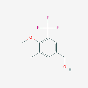 molecular formula C10H11F3O2 B1405251 4-Methoxy-3-methyl-5-(trifluoromethyl)benzyl alcohol CAS No. 1431329-82-6