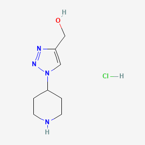 [1-(piperidin-4-yl)-1H-1,2,3-triazol-4-yl]methanol hydrochloride