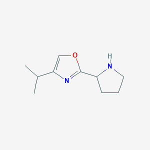 4-(Propan-2-yl)-2-(pyrrolidin-2-yl)-1,3-oxazole