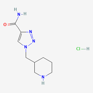 1-(Piperidin-3-ylmethyl)-1H-1,2,3-triazole-4-carboxamide hydrochloride