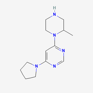 molecular formula C13H21N5 B1405263 4-(2-Methylpiperazin-1-yl)-6-(pyrrolidin-1-yl)pyrimidine CAS No. 1713163-17-7