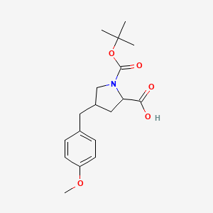 molecular formula C18H25NO5 B14052668 Boc-(R)-gamma-(4-methoxy-benzyl)-L-proline 