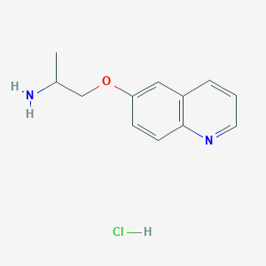 molecular formula C12H15ClN2O B1405268 1-(Quinolin-6-yloxy)propan-2-amine hydrochloride CAS No. 1864056-30-3