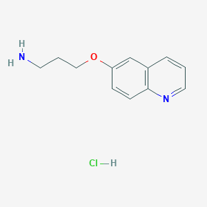 molecular formula C12H15ClN2O B1405269 3-(Quinolin-6-yloxy)propan-1-amine hydrochloride CAS No. 1864059-61-9