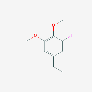 molecular formula C10H13IO2 B14052690 1,2-Dimethoxy-5-ethyl-3-iodobenzene 