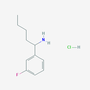 molecular formula C11H17ClFN B1405271 1-(3-Fluorophenyl)pentan-1-amine hydrochloride CAS No. 1864056-60-9