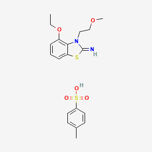 molecular formula C19H24N2O5S2 B1405275 4-乙氧基-3-(2-甲氧基乙基)苯并[d]噻唑-2(3H)-亚胺4-甲苯磺酸盐 CAS No. 2034157-44-1