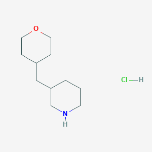 molecular formula C11H22ClNO B1405279 3-((tetrahydro-2H-pyran-4-yl)methyl)piperidine hydrochloride CAS No. 1864062-48-5