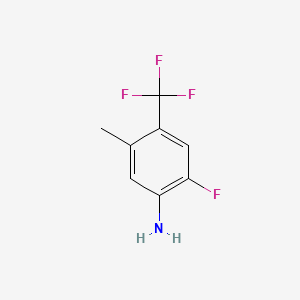 molecular formula C8H7F4N B1405280 2-Fluoro-5-methyl-4-(trifluoromethyl)aniline CAS No. 1373920-66-1