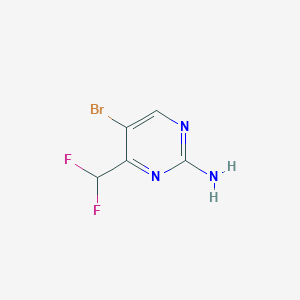 molecular formula C5H4BrF2N3 B14052831 5-Bromo-4-(difluoromethyl)pyrimidin-2-amine 