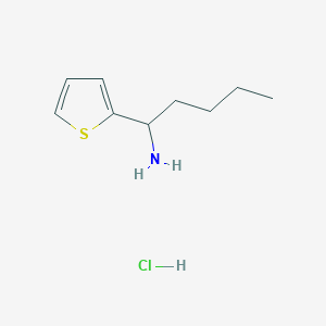 molecular formula C9H16ClNS B1405284 1-(Thiophen-2-yl)pentan-1-amine hydrochloride CAS No. 1864056-75-6