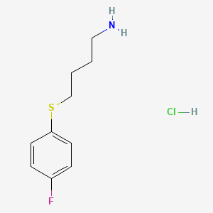 molecular formula C10H15ClFNS B1405285 4-((4-Fluorophenyl)thio)butan-1-amine hydrochloride CAS No. 1864055-93-5