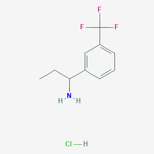 molecular formula C10H13ClF3N B1405286 1-(3-(Trifluoromethyl)phenyl)propan-1-amine hydrochloride CAS No. 1864062-04-3