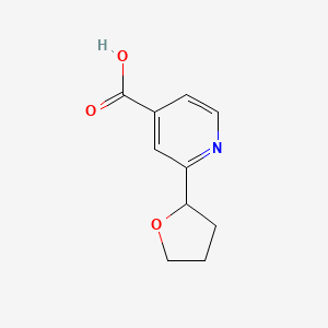 molecular formula C10H11NO3 B1405287 2-(Tetrahydrofuran-2-yl)isonicotinic acid CAS No. 1822828-04-5