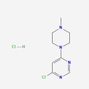 molecular formula C9H14Cl2N4 B1405290 4-Chloro-6-(4-methylpiperazin-1-yl)pyrimidine hydrochloride CAS No. 1707710-33-5
