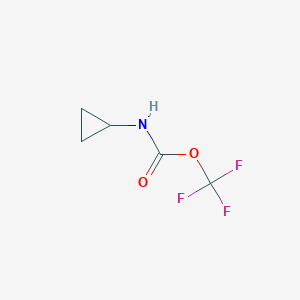 molecular formula C5H6F3NO2 B1405292 三氟甲基 N-环丙基氨基甲酸酯 CAS No. 1779123-97-5